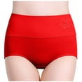 thumbnail image 3 of Daznico Womens Underwear - Women High Waist Postpartum Panties Full Coverage Soft Comfort Briefs - Panties for Women,Color:Red,Size:XXL, 3 of 6