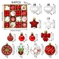 thumbnail image 3 of CY5O5ee Christmas Ornaments Set Shatterproof Fall Christmas Tree Decorations Ball Hanging Ornaments for Xmas Trees Decor Festival Decorative Gift Box Set 64PCS, 3 of 8