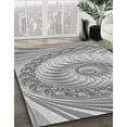 thumbnail image 3 of Ahgly Company Machine Washable Indoor Square Transitional Platinum Gray Area Rugs, 5' Square, 3 of 7