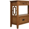 thumbnail image 4 of Farmhouse Console Table with 4 Drawers & Storage Shelf, Brown Pine Wood Entryway Furniture for Living Room Bedroom Kitchen, 4 of 9