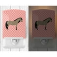 thumbnail image 2 of Welsh Pony Horse Pink Check Ceramic Night Light, 2 of 2
