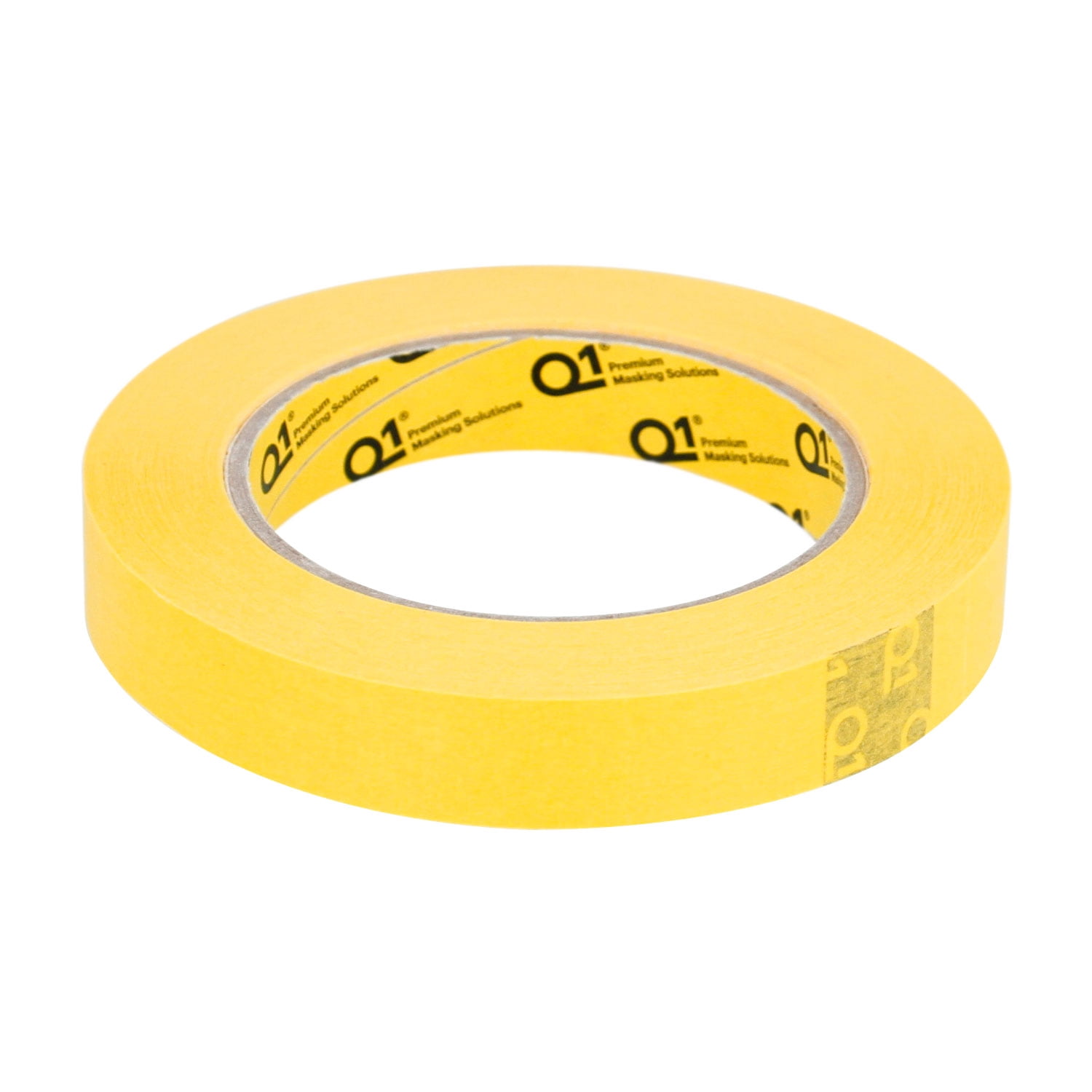 Q1 - 3/4 inch (18mm X 55m) High Performance Auto Yellow Masking Tape - 48 Rolls