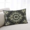 thumbnail image 2 of Traditional Ethnic Oriental Retro Boho Gray King Size Pillow Cover, Pillowcase Protectors with Zipper, Breathable Decorative Throw Pillow Case Cover, Pillow Shams for Couch Sofa 20x36Inch, 2 of 7