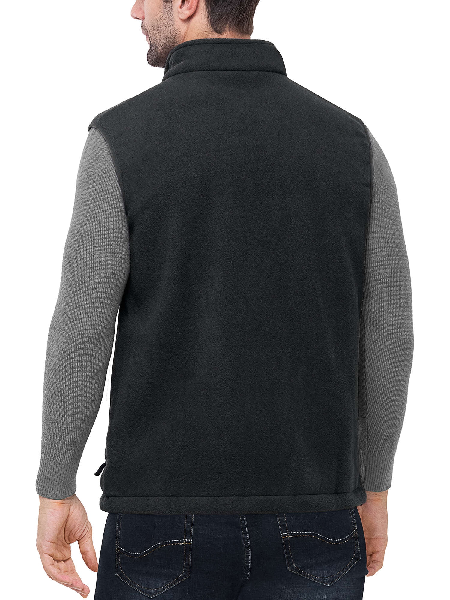 Off Road Ventures Men Fleece Vest Lightweight Winter Warm Casual Golf Sleeveless Jacket for Outdoor Running