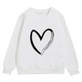 thumbnail image 3 of zbxnLI Toddler Boys Girls Sweatshirts Heart Printed Long Sleeve Crewneck Pullover Sweatshirt Valentine's Day Tops, 3 of 4