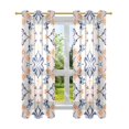 thumbnail image 7 of Yayeee Window Curtains Light Filtering 63"x52" Grommet Panel Pair Home Living Room Decor, Colorful Abstract Pattern, 7 of 7