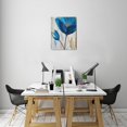 thumbnail image 7 of Refreshing Blue Abstract Flower Art Modern Canvas Prints, Wall Art for Revitalizing Living Room, Bedroom & Home Décor, 12x16 inches, 7 of 7
