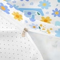 thumbnail image 3 of Meiyoeat Delicate Wildflower Letter E Twin Bedding for Girls Children, Cute Art Duvet Cover Set for Bedroom, Light Blue Yellow White,2pcs,No Comforter, 3 of 5