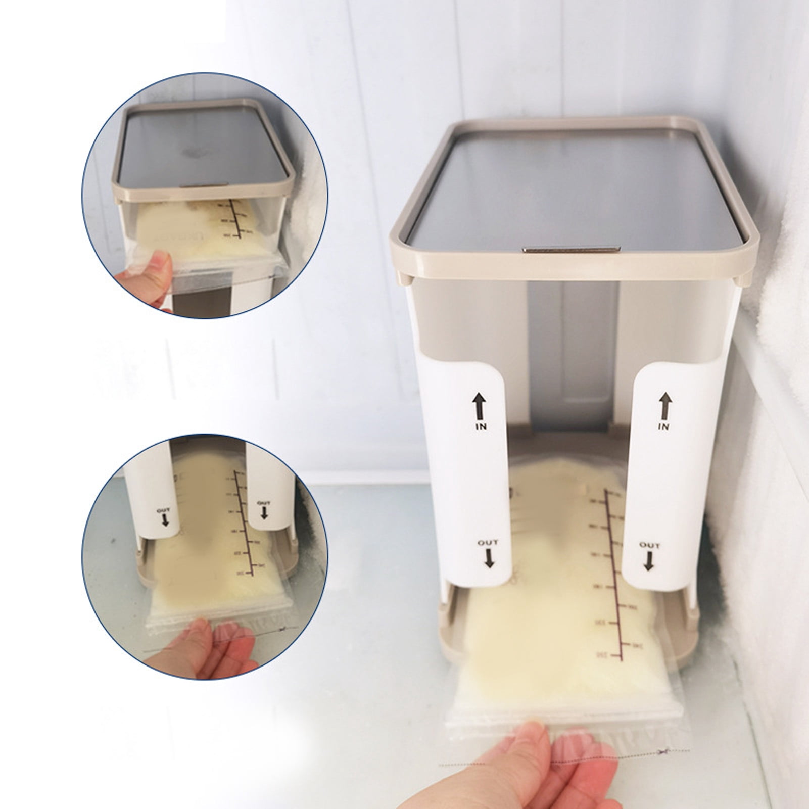 M Buder Chest Milk Freezer Storage Box Removable Organizer Container Large Capacity Plastic Storage Box for Breastmilk 8.07 in / 20.5 cm