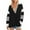 Black, variant on BLVB Womens Oversized Long Sleeve Sweatshirt Color Block V Neck Casual Loose Fall Pullover Tops