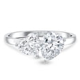 thumbnail image 4 of Rosec Jewels Lab Grown Diamond Toi Et Moi Engagement Ring - Pear and Heart Shaped Diamond Ring - EF-VS Quality - with Jewelry Box, 925 Sterling Silver, US 4.00, 4 of 8