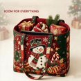 thumbnail image 2 of Christmas Quilted Tote Bag for Women, Large Reusable Shopping Bag, Holiday Print Shoulder Handbag, Grocery Travel Gift Tote Purse, 2 of 6