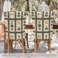 thumbnail image 6 of WOBOGO Mahjong Background Dining Room Chair Covers 2 Pieces Super Fit Elastic Fiber Removable Washable Protective Cover, 6 of 6