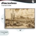 thumbnail image 4 of Stupell Industries Rustic Lodge Vintage Desert Peaks with Saguaro Gray Framed Giclee Art, 18 x 12, by Franklyn Gregory, 4 of 8
