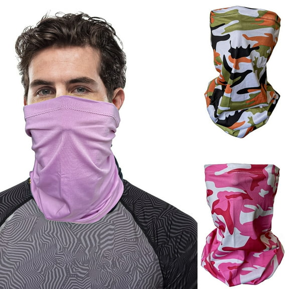 SPRING PARK Neck Gaiter Summer Sun Protection Face Cover Mask Ice Silk Cooling Neck Scarf Anti Dust Windproof Bandana for Hiking Cycling Fishing