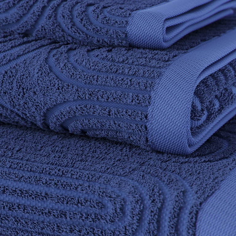 Beautiful Textured 6pk Towel Set, Includes 2 Bath 56x30, 2 Hand