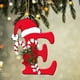 thumbnail image 1 of Colgante de árbol de Navidad de acrílico 2D con letras | Juego de 26 adornos con iniciales del alfabeto para decoración navideña, 1 of 6