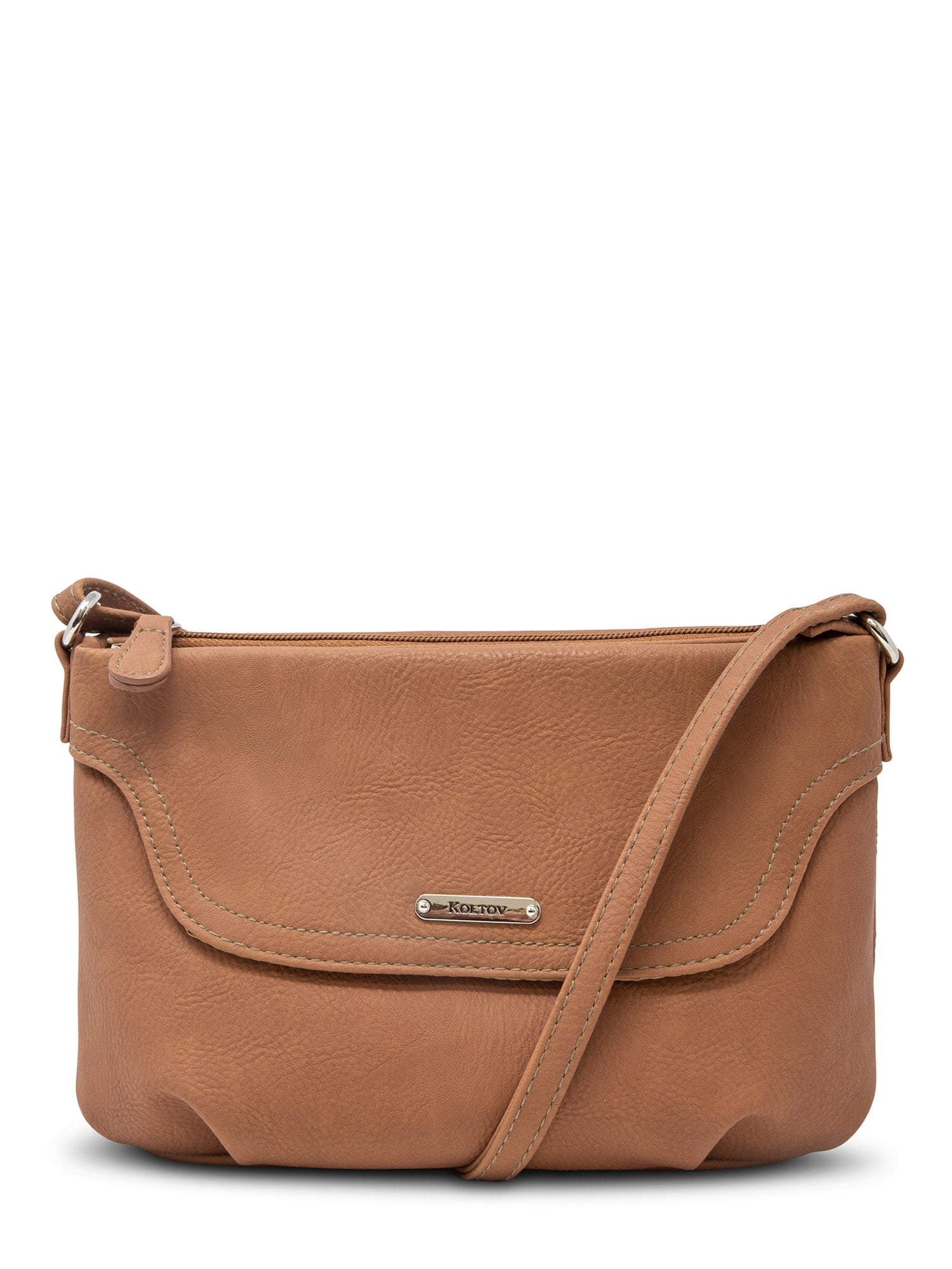 Koltov Vegan Leather Ruby Crossbody, Cognac