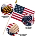 thumbnail image 2 of 12 Pack Small American Flags Stick Small US Flags/Mini American Flags Outside 4x6 Inch American Hand Held Stick Flags with Kid-Safe Spear Top,Patriotic Veterans Day Decorations,4th July Decorations, 2 of 6