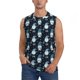 thumbnail image 1 of Fotbe Christmas Gnome blue Men's Camiseta sin Mangas Estampada para Hombres, Playera Casual para Gimnasio, Entrenamiento, Playa-Large, 1 of 7