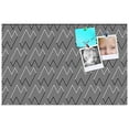 thumbnail image 2 of PinPix 34x22 Custom Cork Bulletin Board Modeco Zig Zag Black Poster Board Has a Fabric Style Canvas Finish, Framed in Modeco Zig Zag Black, by ArtToFrames (PinPix-1535), 2 of 5