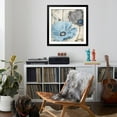 thumbnail image 4 of Art.com Soft Floral Blue Gray Art Print by Jace Grey, Black Frame Wall Art, 38" x 38", 4 of 5