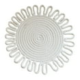 thumbnail image 2 of Woven Cotton Placemat Table Mat Heat-Resistant Pot Cushion 11.8in 30cm Off-White, 2 of 7
