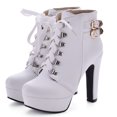 thumbnail image 2 of Chaussures Mode pour Femmes à Talon Carré Imperméables à Plateforme Bottines à Talons Hauts, 2 of 9