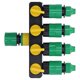 thumbnail image 2 of Water Hose Splitter ABS Material 4 Way Stainless Durable Garden Irrigation Faucet Splitter for Patio Farm, 2 of 5