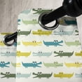 thumbnail image 4 of Ambesonne Animal Grommet Curtain, Crocodile Funny Faces, 50" x 54", Yellow Green Teal, 4 of 6