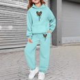 thumbnail image 2 of Hiijoy Girls Casual Outfits Heart Print Long Sleeve Hoodie Sweatpants Set 2Pcs Sweatsuit, 2 of 6