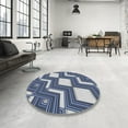 thumbnail image 3 of Ahgly Company Indoor Rectangle Patterned Blue Novelty Area Rugs, Swatch Sample, 3 of 6