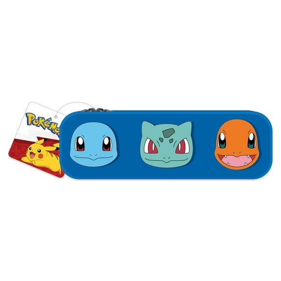 Pokémon Embossed Multi-Color Silicone Pencil Case, 8in W x 2.76in H x 1.97in D, Soft Case Style