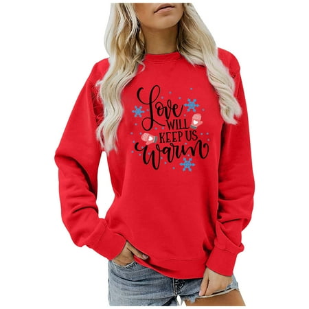 

Zedker Crewneck Sweatshirt Womens Oversized Crewneck Sweatshirt Women s Fashion Autumn Loose Print Long Sleeve Blouse Crew Neck Casual Pullover Tops Blouses