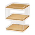 thumbnail image 1 of Mesa auxiliar de acrílico con estante de almacenamiento multiusos para espacios pequeños, estante para tocadiscos, mesa auxiliar para el hogar y la, 1 of 9