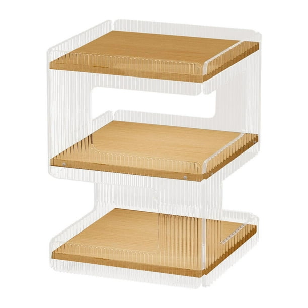 Mesa auxiliar de acrílico, mesa de centro, mueble para espacios pequeños, mesita de noche, estante de almacenamiento para dormitorio, hogar, sala de