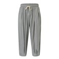 thumbnail image 4 of Vedolay Sweatpants for Men Casual Button Open Slim Fit Straight Solid Color Trousers Grey,M, 4 of 5