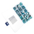 thumbnail image 5 of John Bead 1000pcs Aqua AB Round Oval Acrylic Plastic Flat Back Rhinestones Assorted Box, 5 of 7