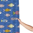 thumbnail image 6 of Blue Sea Fish Pattern Shower Curtain, Ocean Aquarium Animals Waterproof Bath Curtains for Bathroom Decorations, 72 x 72 inches, 6 of 7