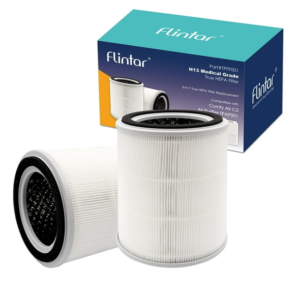 Filtro purificador de aire Flintar TPAP001 H13 True HEPA, paquete de 2