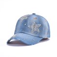 thumbnail image 1 of SUNSIOM Women Baseball Cap, Shiny Hot Fix Drill Letters Adjustable Hat Ponytail Baseball Hat for Independence Day, 1 of 7