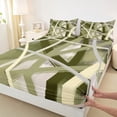 thumbnail image 3 of Castle Fairy Minimalist Vintage Stripes Twin Sheet Sets,Abstract Mid Century Bedding, 3 of 7