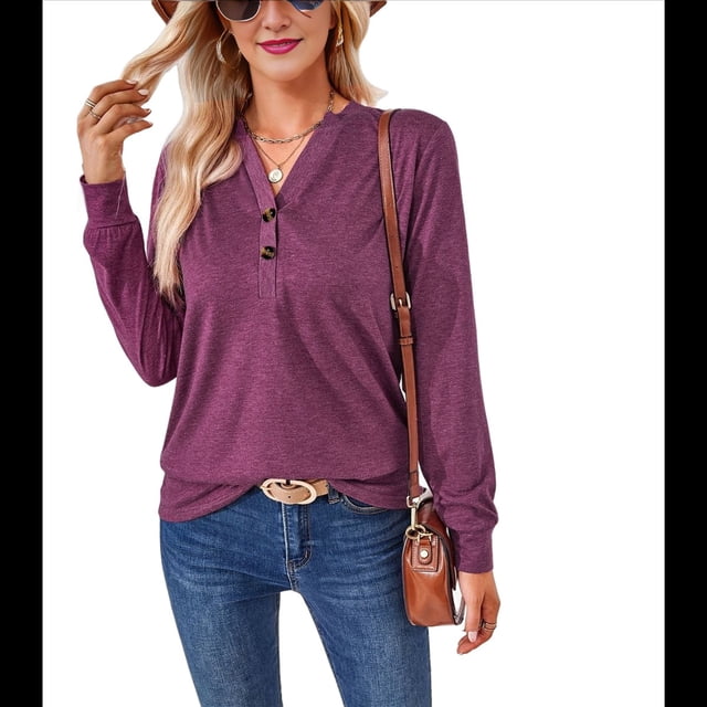 Camisa de Larga Color Vino Tinto M