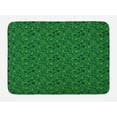thumbnail image 1 of Abstract Green Bath Mat, Jumble Shamrock Themed Pattern St Patrick's Day Design, Plush Bathroom Decor Mat with Non Slip Backing, 29.5" X 17.5", Green Emerald, by Ambesonne, 1 of 2