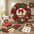 thumbnail image 5 of 3D Christmas Fabric Poke Art Kit, Christmas Wreath DIY Kit for Adults, Quilted Fabric Art Kit with Easy Step-by-Step Guide, 5 of 7