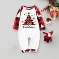 thumbnail image 2 of Aboser Merry Christmas Matching Pajamas for Family Pijamas De Navidad Para Familia Funny Xmas Tree Printing Tops and Plaid Pants Vacation Outfits Long Sleeve Soft Loungewear, 2 of 8