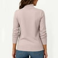 thumbnail image 3 of Womens Turtleneck Sweaters 2025 Knit Long Sleeve Pullover Fitted Trendy Basic Fall Tops Winter Warm Casual Blouse Beige M, 3 of 5