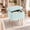 Mint, variant on BEAUTYPEAK Vanity Stool with Storage Faux Fur Padded Makeup Ottoman with Gold Metal Legs and Adjustable Feet 18.9" Footstool, White