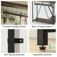 thumbnail image 4 of Tribesigns 4-Tier Large Corner Plant Shelves with 15 S-shaped Hanging Hooks, Rustic Brown Tall Plant Stand Shelf for Living Room Patio, 4 of 5