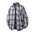thumbnail image 4 of LWITHSZG Mens Button Down Shirt Trendy Loose Plaid Work Tops Business Office Dressy Casual Long Sleeve Blouses Big and Tall Shirts M-5XL, 4 of 6